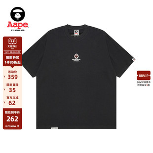 Aape旗舰店男装 T恤1601XXO 春夏扑克猿人徽章潮流休闲宽松短袖