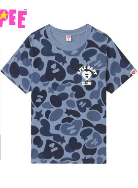 APEE女装秋冬心型图案印花迷彩短袖T恤F357A5P