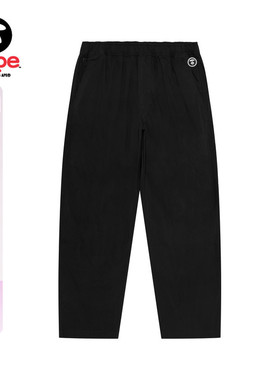 Aape旗舰店男装春季小标徽章纯色简约休闲长裤C628XXP