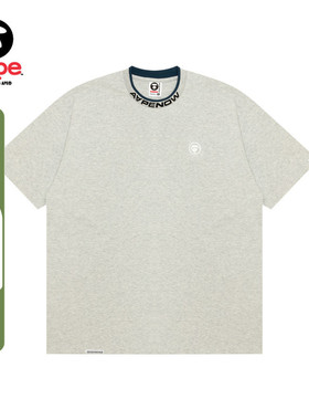 Aape旗舰店男装25春夏猿人徽章休闲宽松潮流圆领短袖T恤1604XAO