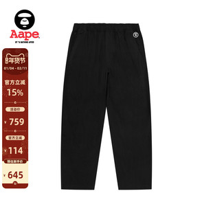 Aape旗舰店男装秋冬小标徽章纯色简约休闲长裤C628XXP