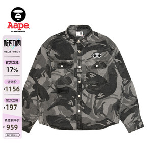 衬衫 复古水洗做旧迷彩休闲翻领长袖 8546XXP 春季 Aape旗舰店男装