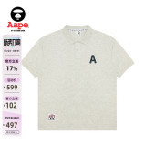 Aape旗舰店男装 1654XAO 春夏字母迷彩徽章潮流简约休闲POLO衫