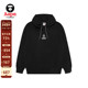 Aape旗舰店男装 秋冬扑克徽章字母印花休闲连帽卫衣C351XXP
