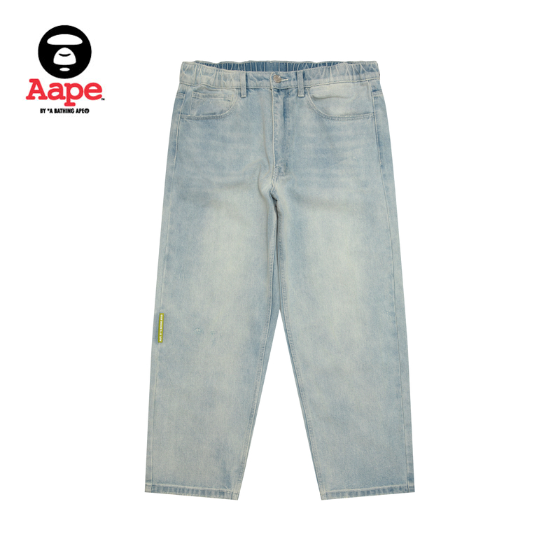 Aape水洗潮流休闲牛仔裤