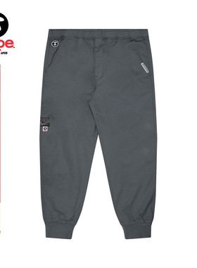 Aape旗舰店男装春夏猿人徽章字母刺绣休闲简约束脚休闲裤6945XXM