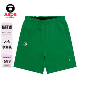 Aape旗舰店男装 D637XXQ 运动系列匹克球猿人徽章休闲短裤