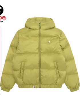Aape旗舰店男装秋冬小标徽章简约潮流连帽面包羽绒服外套7725XXP