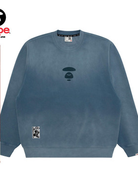 Aape旗舰店男装秋冬复古水洗做旧潮流休闲圆领卫衣C381XXP