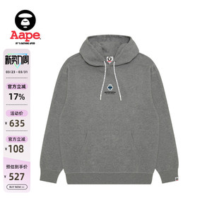 Aape旗舰店男装 扑克徽章字母印花休闲连帽卫衣C351XAP 春季