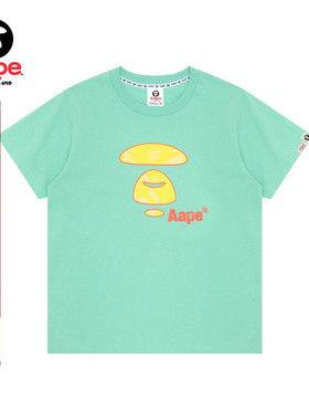 Aape旗舰店女装春夏猿人迷彩发泡印花潮流休闲短袖T恤1527XAM