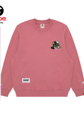 Aape旗舰男装春秋迷彩猿人军团印花潮流休闲圆领卫衣C343XXN