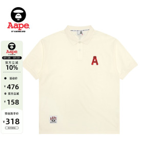春夏字母迷彩徽章潮流简约休闲POLO衫 Aape旗舰店男装 1654XXO