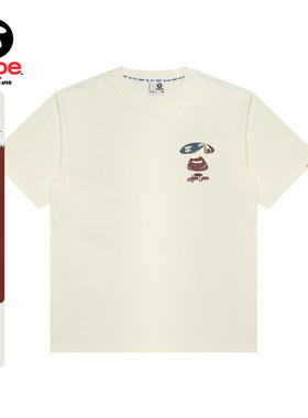 Aape旗舰店男装秋冬猿人迷彩印花休闲潮流短袖T恤1744XXP