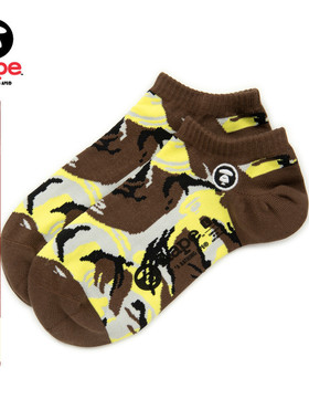 Aape旗舰店配饰猿人刺绣迷彩提花个性潮流短袜4289XXL