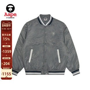 Aape旗舰店男装春秋猿人迷彩徽章简约棒球服夹克外套7656XXN