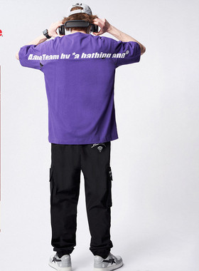 Aape旗舰店男装春秋潮流工装口袋电竞机能廓形休闲长裤6958XXK