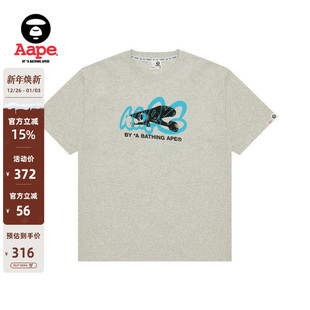 Aape旗舰店男装 T恤1631XAO 春夏滑板猿人图案印花街头潮流短袖