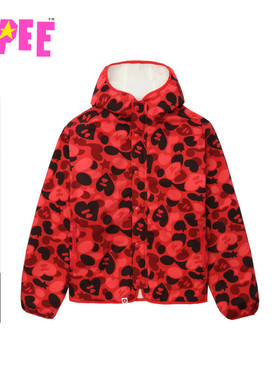 APEE女装秋冬迷彩连帽加绒夹克外套F109A5P