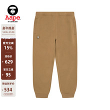 Aape旗舰店男装秋冬小标徽章红色简约休闲潮流束脚裤C636XXP