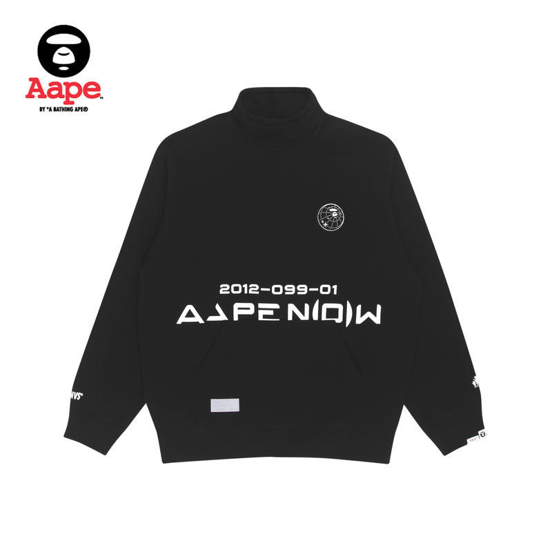 Aape潮流加绒立领卫衣
