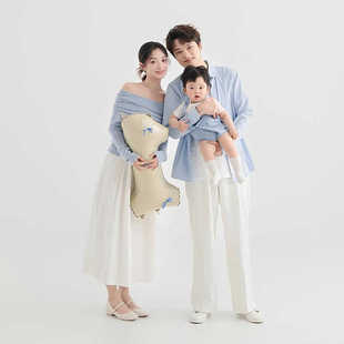 2026新款影楼拍照服装亲子装一家三口四口全家福摄影主题艺术照服