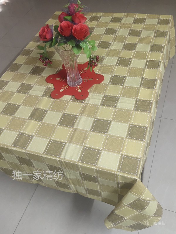 欧式印花格子桌布长方形西餐厅酒店餐桌布简约现代茶几桌盖布台布