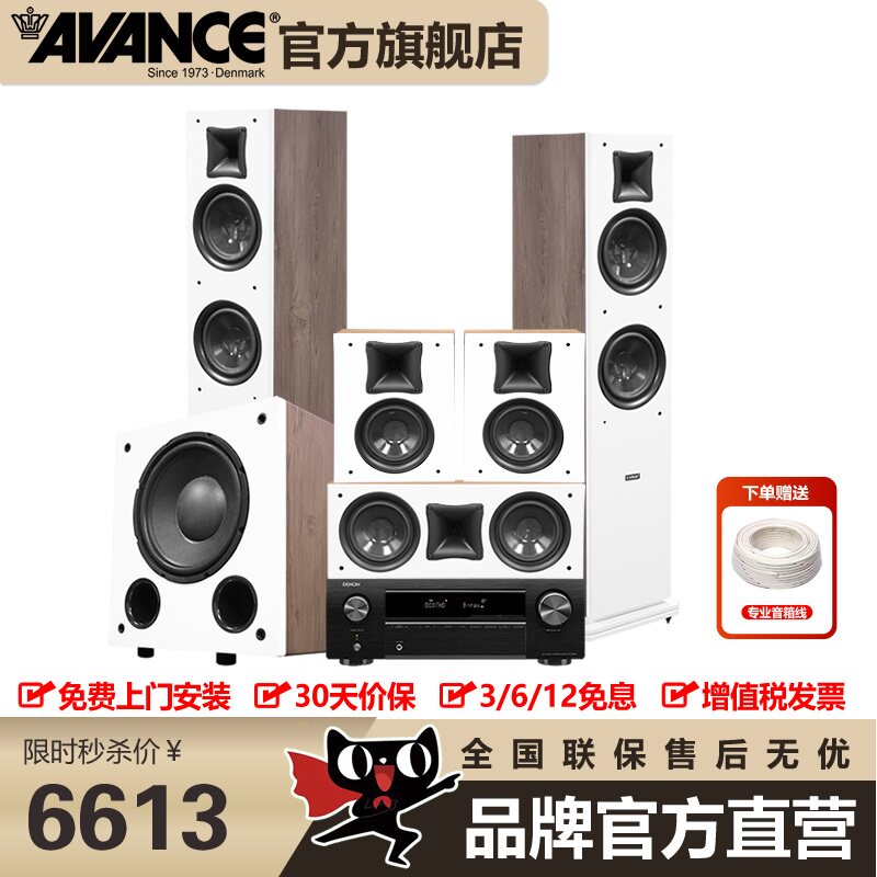 AVANCE丹麦皇冠V2M家庭影院5.1声道音响套装家庭KTV 电视HiFi音响
