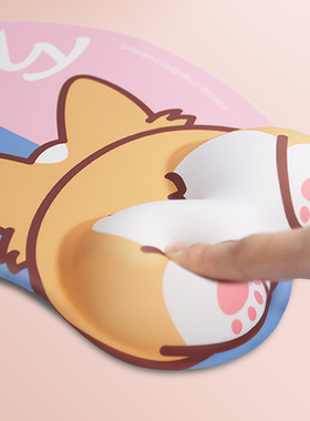 可爱捏你脸鼠标垫护腕套装女生超大号二次元电竞动漫小号手腕垫