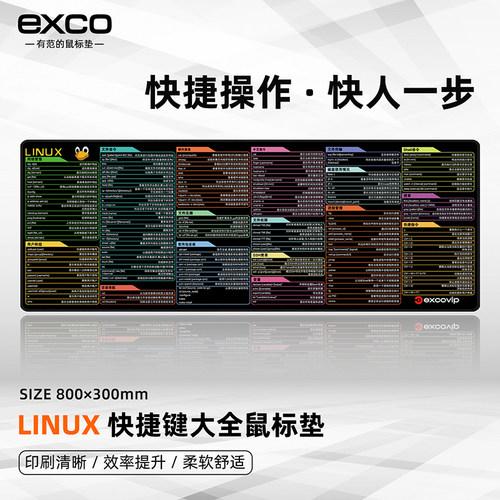 Linux操作系统快捷键鼠标垫大号!