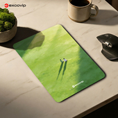 Mini青野闲坐鼠标垫办公惬意笔记本电脑小号垫锁边布面橡胶底1181