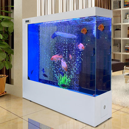 超白屏风鱼缸水族箱客厅大型智能轻奢家用玄关落地屏风2026年新款