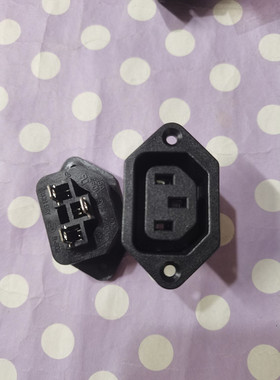 台湾富湾RICHBAY R-302电源插座AC电源插座带耳朵固定孔三脚母座