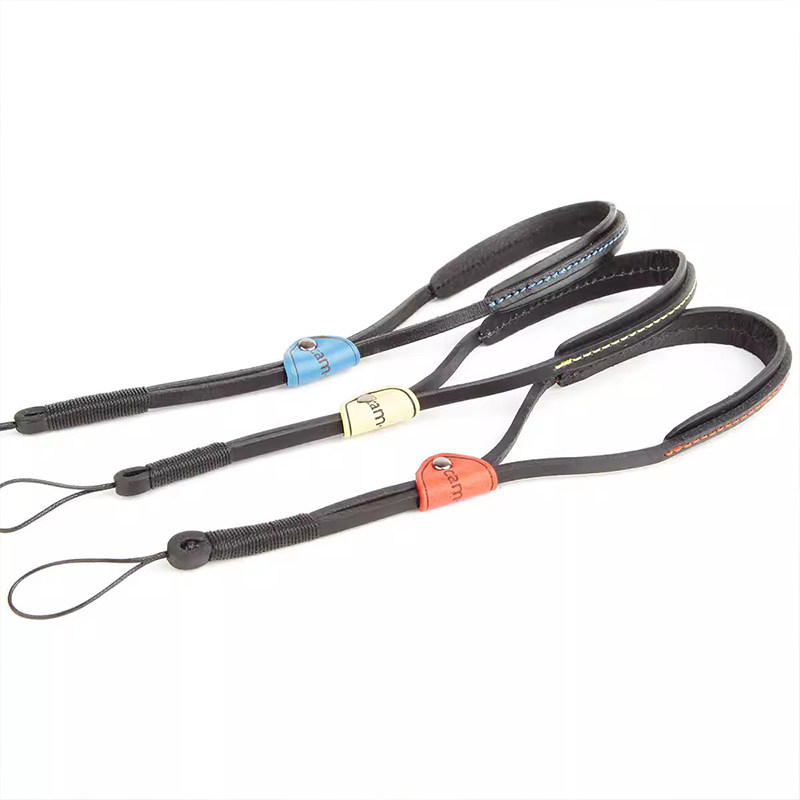 cam-in 相机手腕带微单真皮数码手绳复古文艺理光黑卡牛皮手带