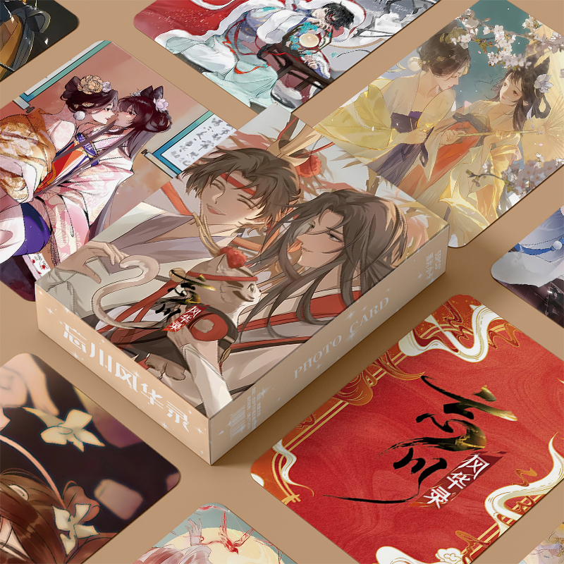 游戏忘川风华录周边三寸盒装55张镭射小卡LOMO照片卡膜卡册礼物