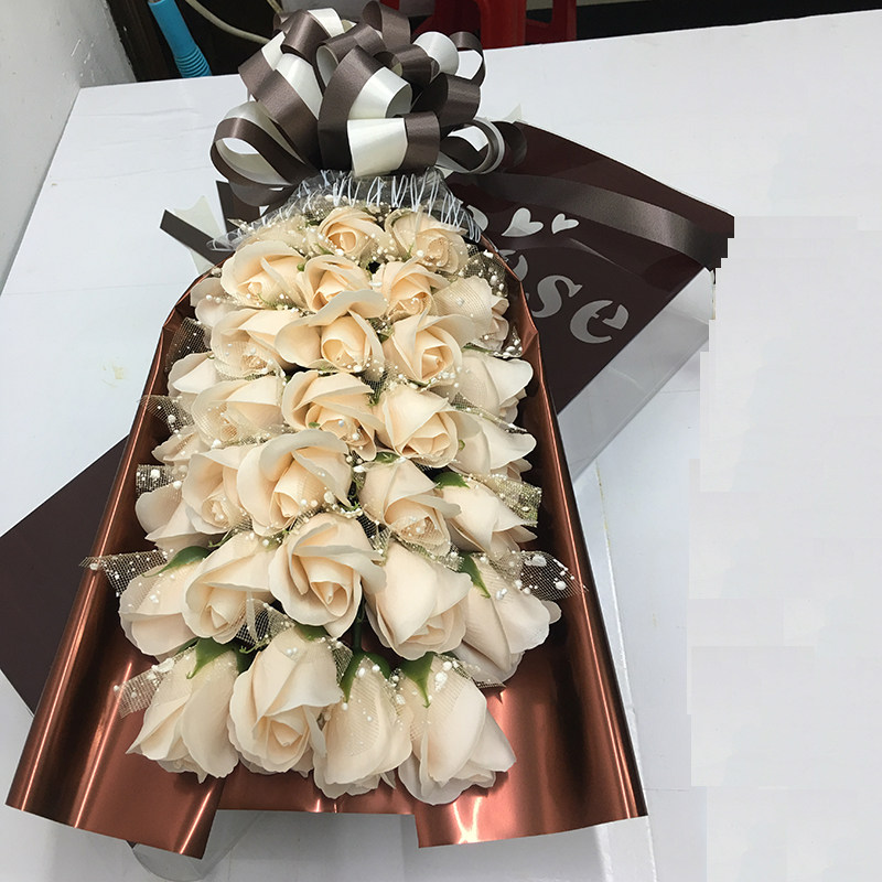 圣诞节礼物生日送女友老婆闺蜜创意玫瑰花束仿真香皂花肥皂花礼盒
