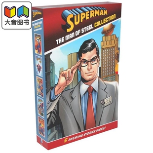 The Steel 超人 Superman 儿童绘本故事 大音 DC漫画 英文原版 Man 钢铁之躯系列5册套装 Collection 进口 books