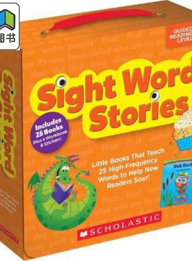 学乐关键词阅读包D级 Sight Word Stories Level D (With Storyplus) 英文原版 儿童自然拼读学习套装 适合初学者 大音