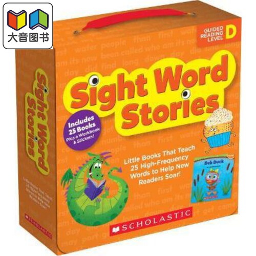 学乐关键词阅读包D级 Sight Word Stories Level D (With Storyplus) 英文原版 儿童自然拼读学习套装 适合初学者 大音