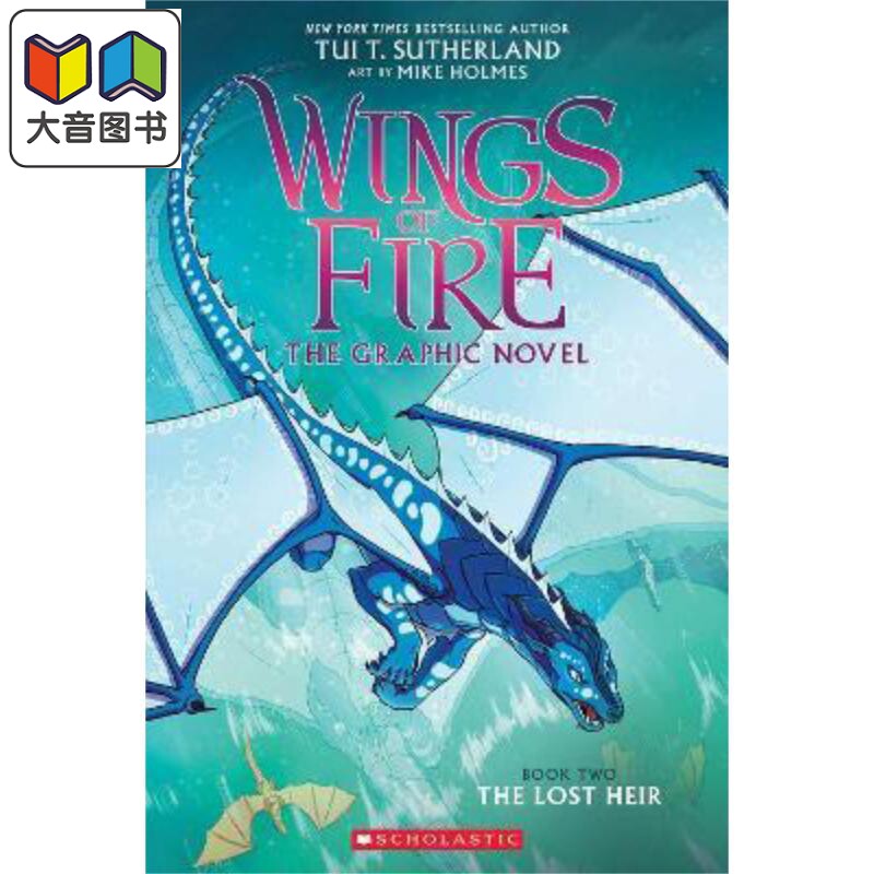 预售 火翼飞龙漫画2 龙蛋孵化室里的念力魔咒 Wings of Fire Graphic Novel #02 The Lost Heir 英文原版 Mike Holmes 大音