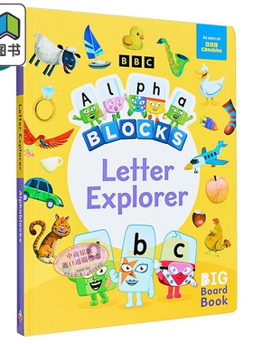 预售 字母积木探索 Alphablocks Letter Explorer A Big Board Book 英文原版进口 儿童卡通动画 纸板书绘本 早教学习 大音