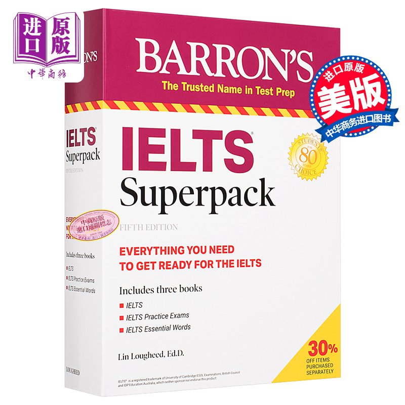 IELTS Superpack Barron's Test Prep英文原版Lin Lougheed大音