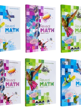 美国中学数学教材 Reveal Math Course 1 - 3  Interactive Student Edition 展示数学课程互动第一至三册 麦格劳希尔 英文原版