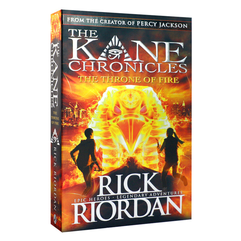 埃及守护神系列烈焰王座The Kane Chronicles:The Throne of fire英文原版青少年课外英语故事读物 科幻小说推波西杰克逊书迷