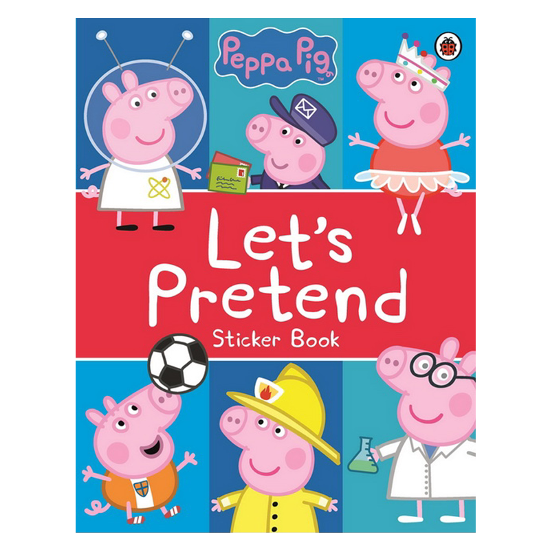 预售 英文原版绘本Peppa Pig 小猪佩奇 Let's Pretend! 亲子互动益智贴纸启蒙图画书