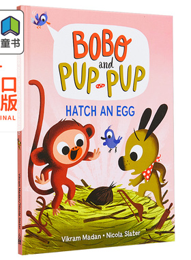 Bo Bo and Pup Pup Hatch An Egg 桥梁漫画图像小说 波波与狗狗4 小初文学 英文原版进口图书 儿童英文漫画章节书 大音