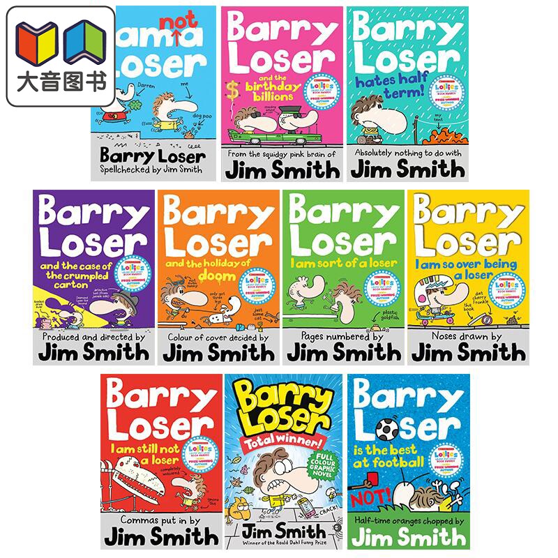 The Barry Loser 倒霉蛋巴里10册套装英文原版 I am Not a Loser 儿童校园幽默漫画故事图画书 图像小说 进口图书 大音