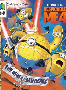 小金书 小黄人4 The Mega-Minions Despicable Me 4 英文原版 儿童绘本故事图画书 全彩故事书 神偷奶爸4电影改编 大音
