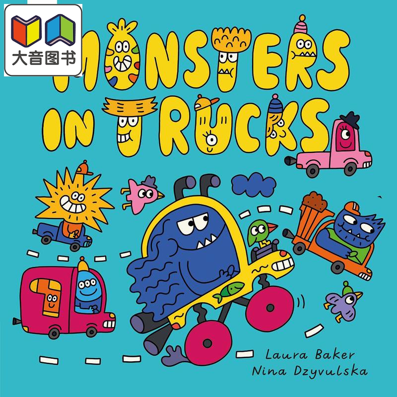 Monsters in Trucks卡车里的怪物英文原版进口图书儿童绘本故事图画书 3-5岁儿童读物亲子童书大音