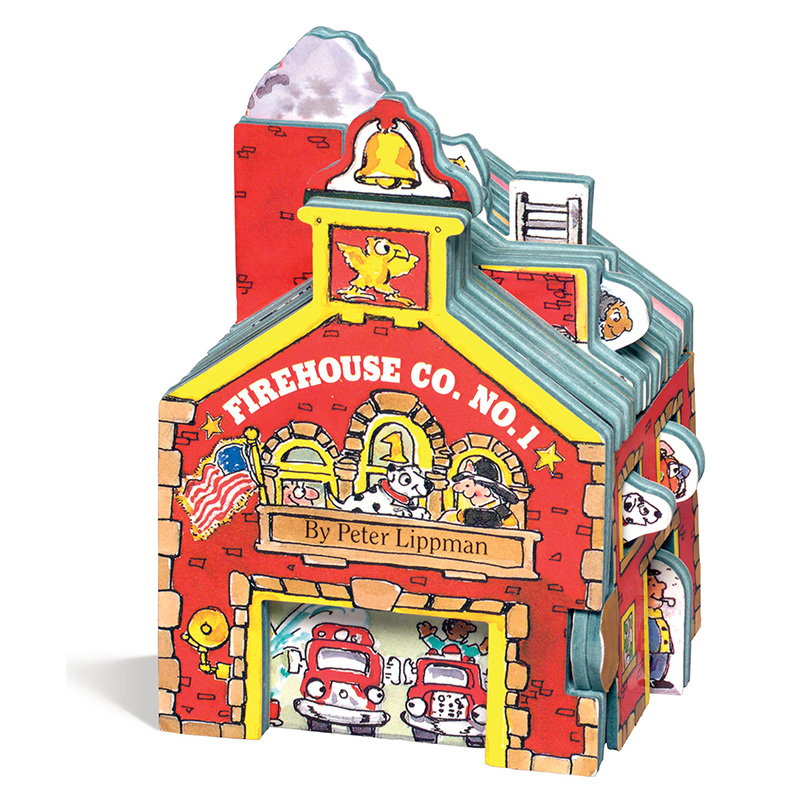 A Mini House Book Firehouse 英文原版 迷你屋系列 消防站 消防局 造型书 纸板玩具书异形书 Peter Lippman Workman 5-6岁 书籍/杂志/报纸 儿童读物原版书 原图主图